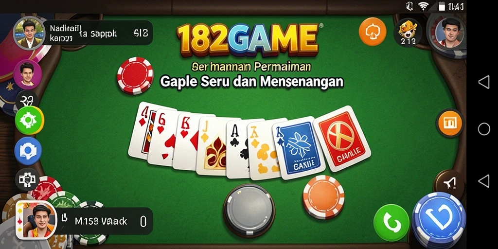 Tampilan gameplay Gaple yang seru dan menegangkan di 182GAME.