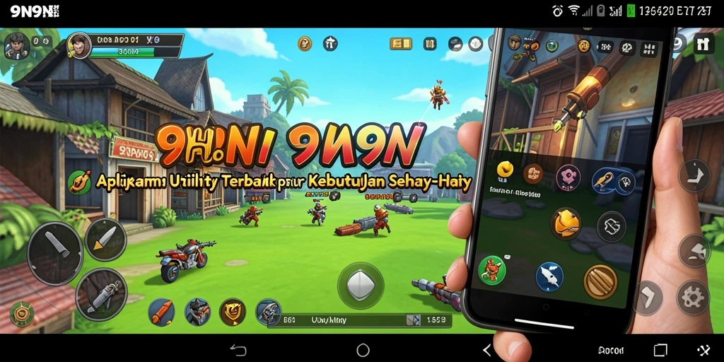 Screenshot aplikasi 9N9N menampilkan fitur dan antarmuka yang ramah pengguna.