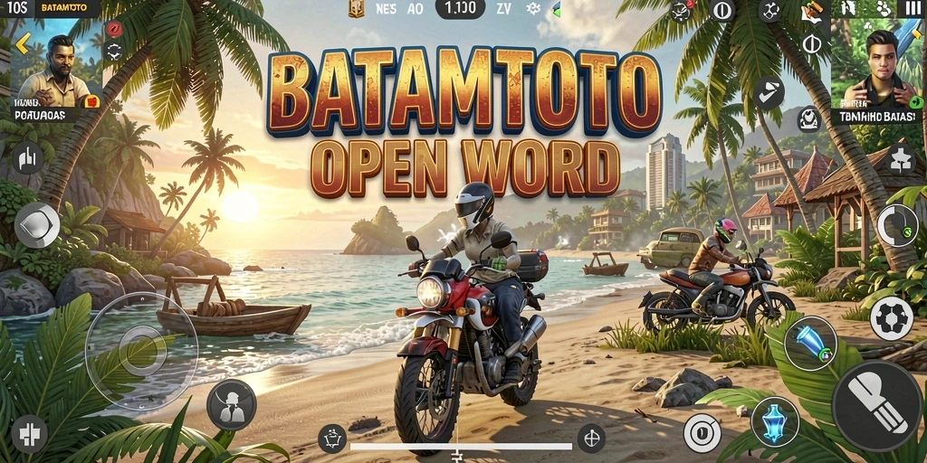 Tampilan gameplay BATAMTOTO di dunia Open World yang menakjubkan.