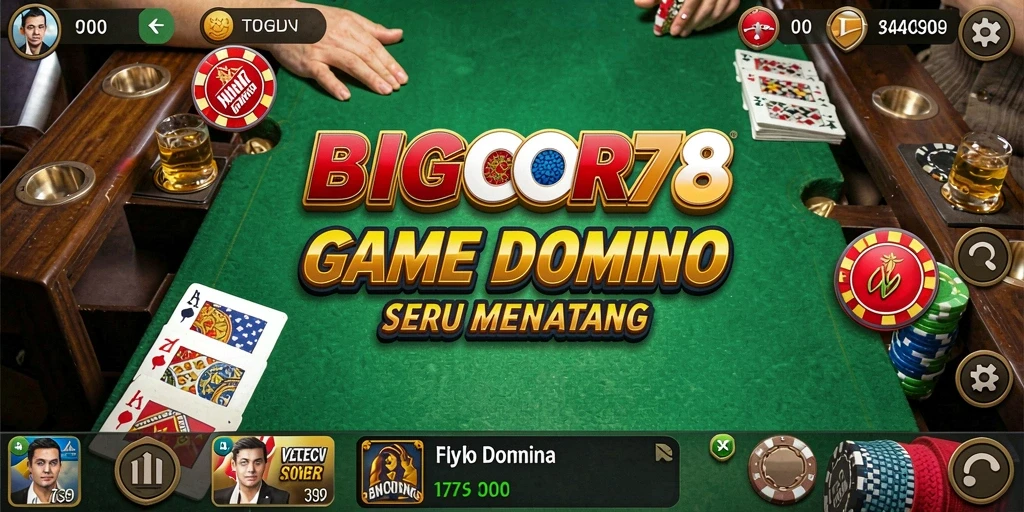 Screenshot gameplay BIGCOR78 yang menunjukkan grafis menarik game Domino.