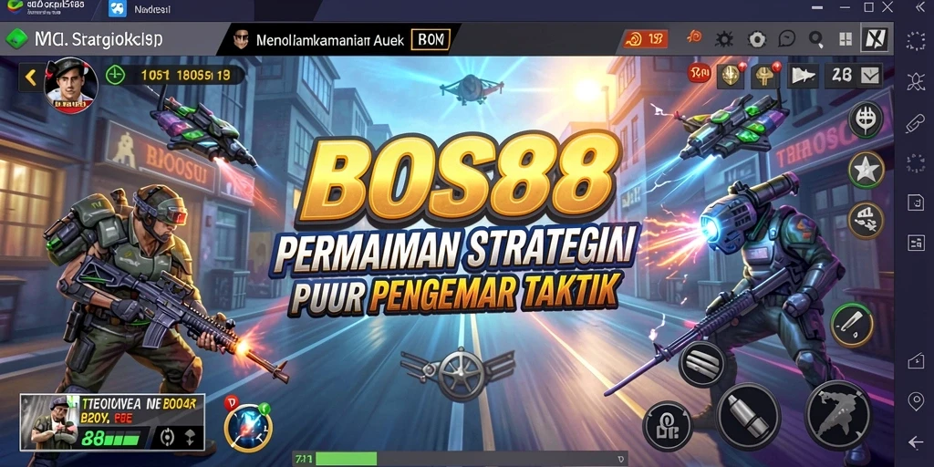Tampilan gameplay <strong>BOS88</strong> yang menegangkan dan penuh taktik.
