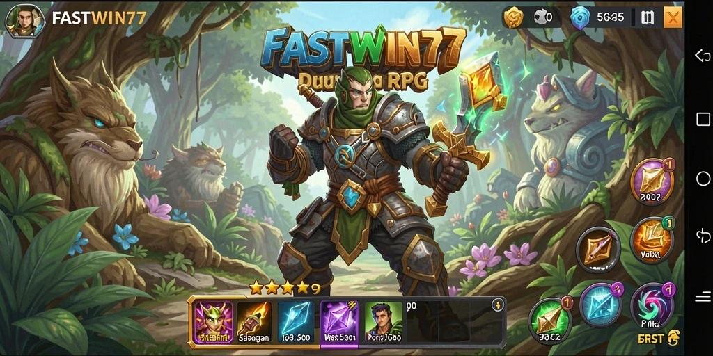 Tangkapan layar dari gameplay seru dalam RPG FASTWIN77.