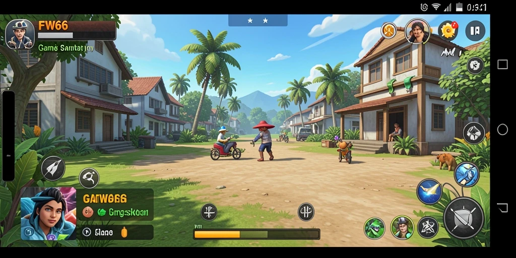 Tampilan gameplay menarik dari FW66 yang penuh warna.