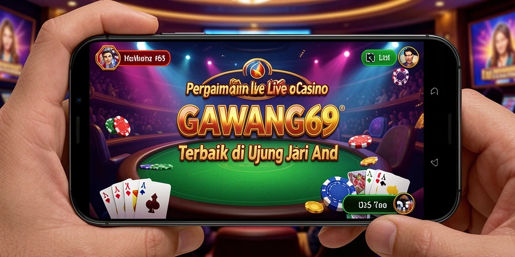Tampilan gameplay GAWANG69 dengan dealer langsung dan suasana kasino.
