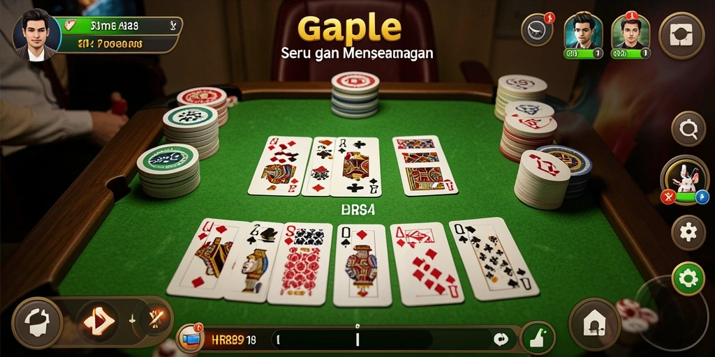 Tampilan menarik dari gameplay Gaple di HR89.