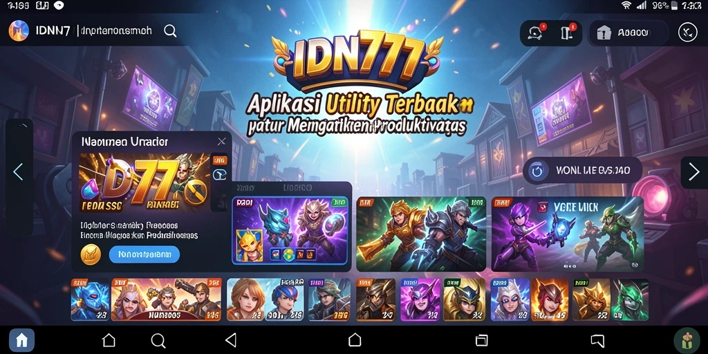 Tampilan menarik dan fungsional dari aplikasi Utility IDN777.