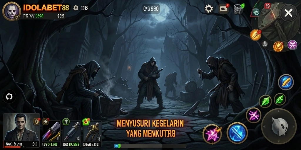 Tangkapan layar menampilkan gameplay menakutkan di IDOLABET88.