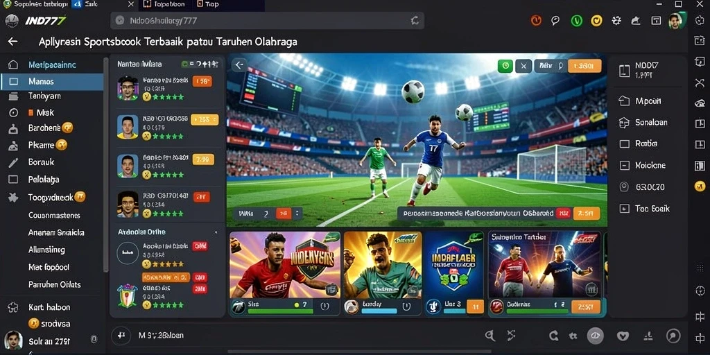 Tampilan gameplay Sportsbook yang menarik dari IND777.