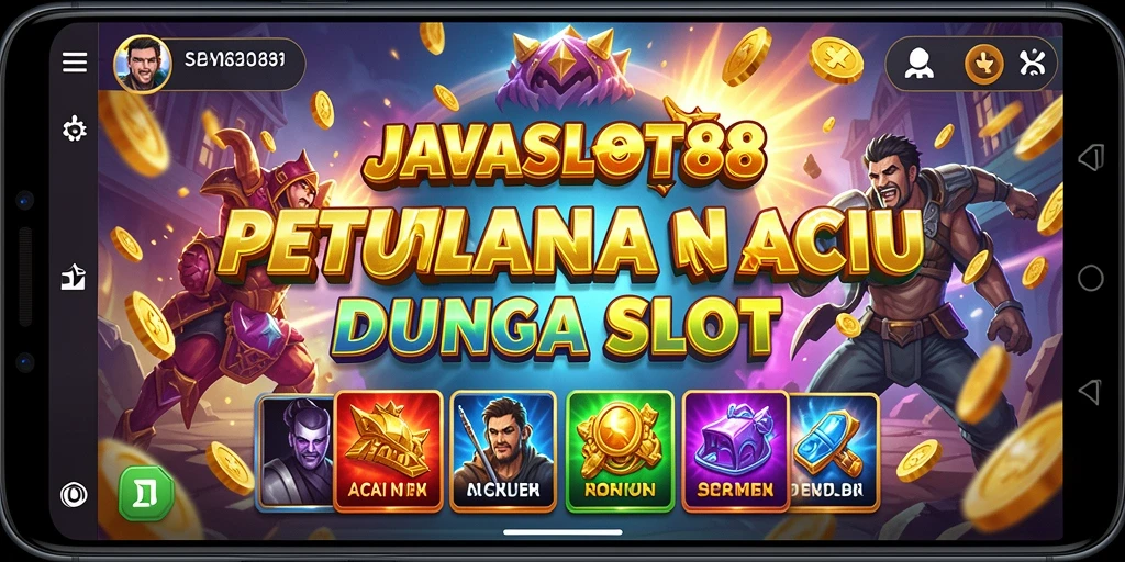 Screenshot gameplay seru dari JAVASLOT88, menunjukkan aksi mendebarkan dan fitur bonus.