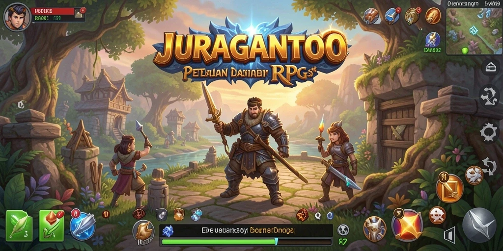 Tampilan gameplay JURAGANTOTO yang menakjubkan dengan pertarungan seru.