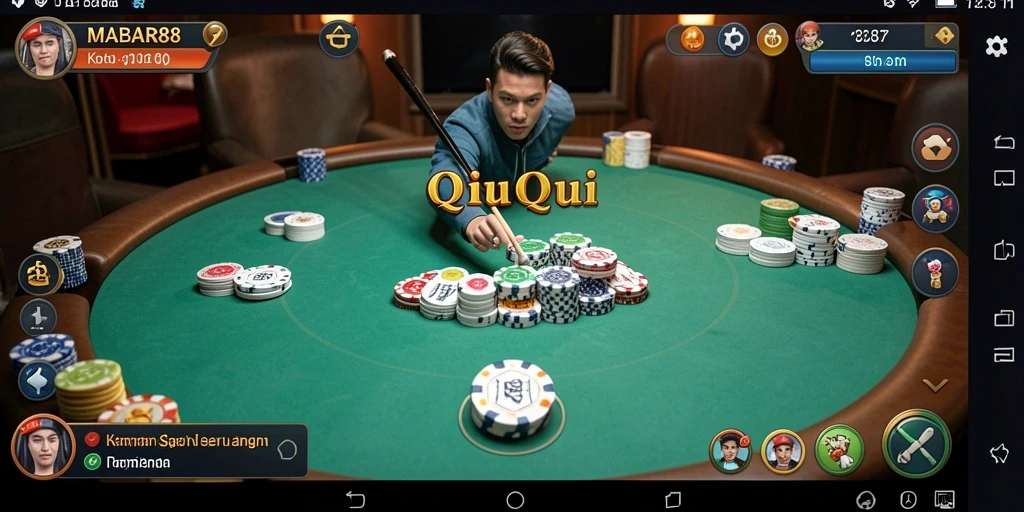 Tampilan gameplay QiuQiu yang seru dalam MABAR88.