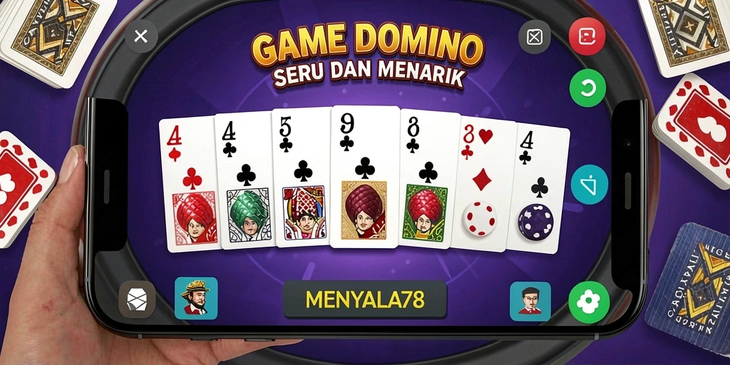 Tampilan gameplay mendebarkan dari MENYALA78 saat bermain Domino.
