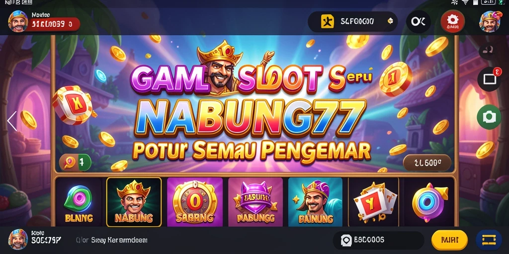 Screenshot permainan NABUNG77 yang menunjukkan fitur slot menarik.