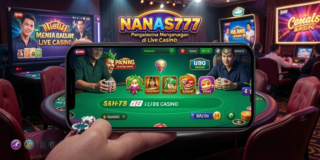 Screenshot gameplay Live Casino NANAS777 dengan dealer langsung.