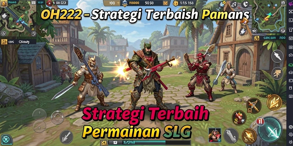 Tampilan screenshot utama OH222 menampilkan aksi pertempuran strategis yang seru.