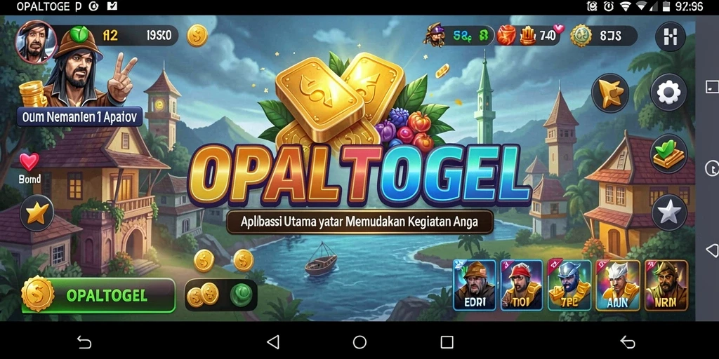 Tampilan antarmuka utama OPALTOGEL yang sederhana dan intuitif.