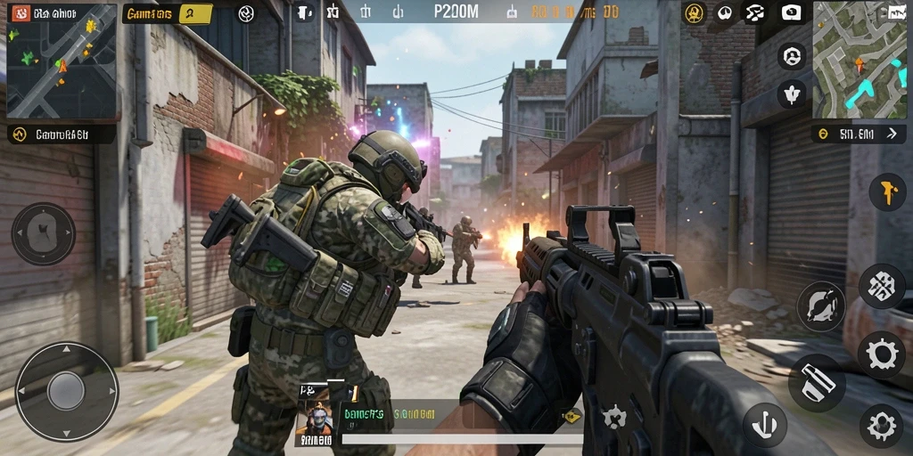 Tampilan seru dari gameplay P200M yang penuh aksi.