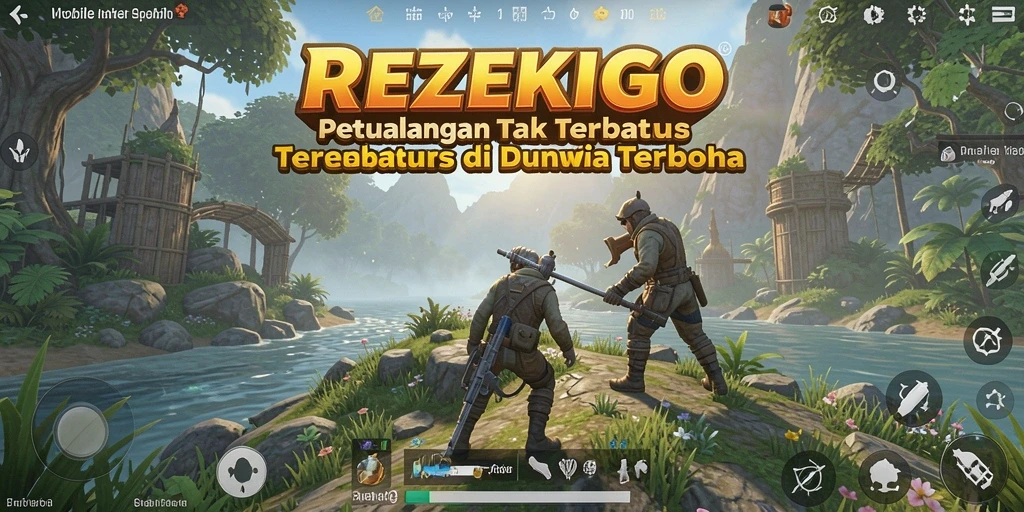 Screenshot dari gameplay REZEKIGO yang menampilkan eksplorasi dunia terbuka.