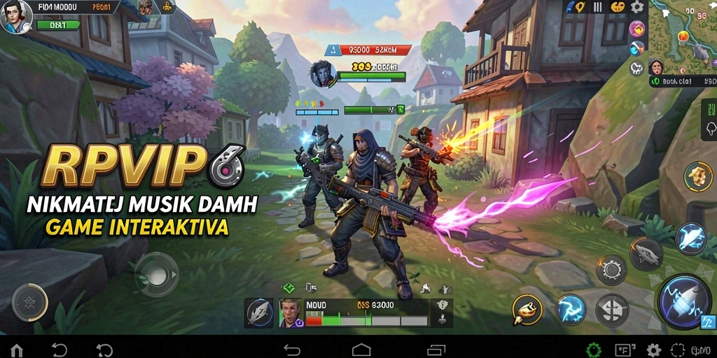 Tampilan menarik dari gameplay RPVIP6 dengan musik yang menyenangkan.