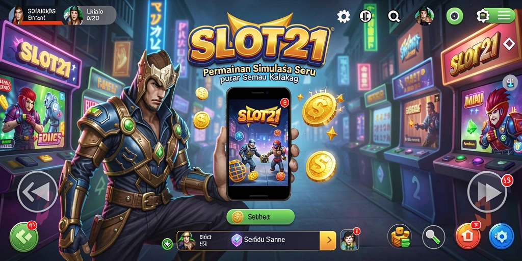 Screenshot SLOT21 menampilkan gameplay slot yang menarik dan interaktif.